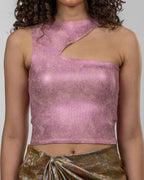 Cut-Out Pink Top