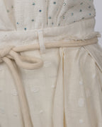 Delicate Beige Patchwork Romper