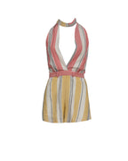 Yellow and Pink Patchwork Romper