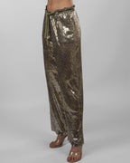 Olive & Gold Sequin Trousers