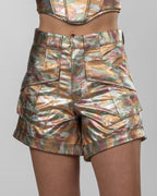 Shimmery Camouflage Army Shorts