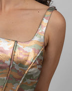 Shimmery Camouflage Corset Top