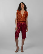Dark Orange Sequin Reversible Top