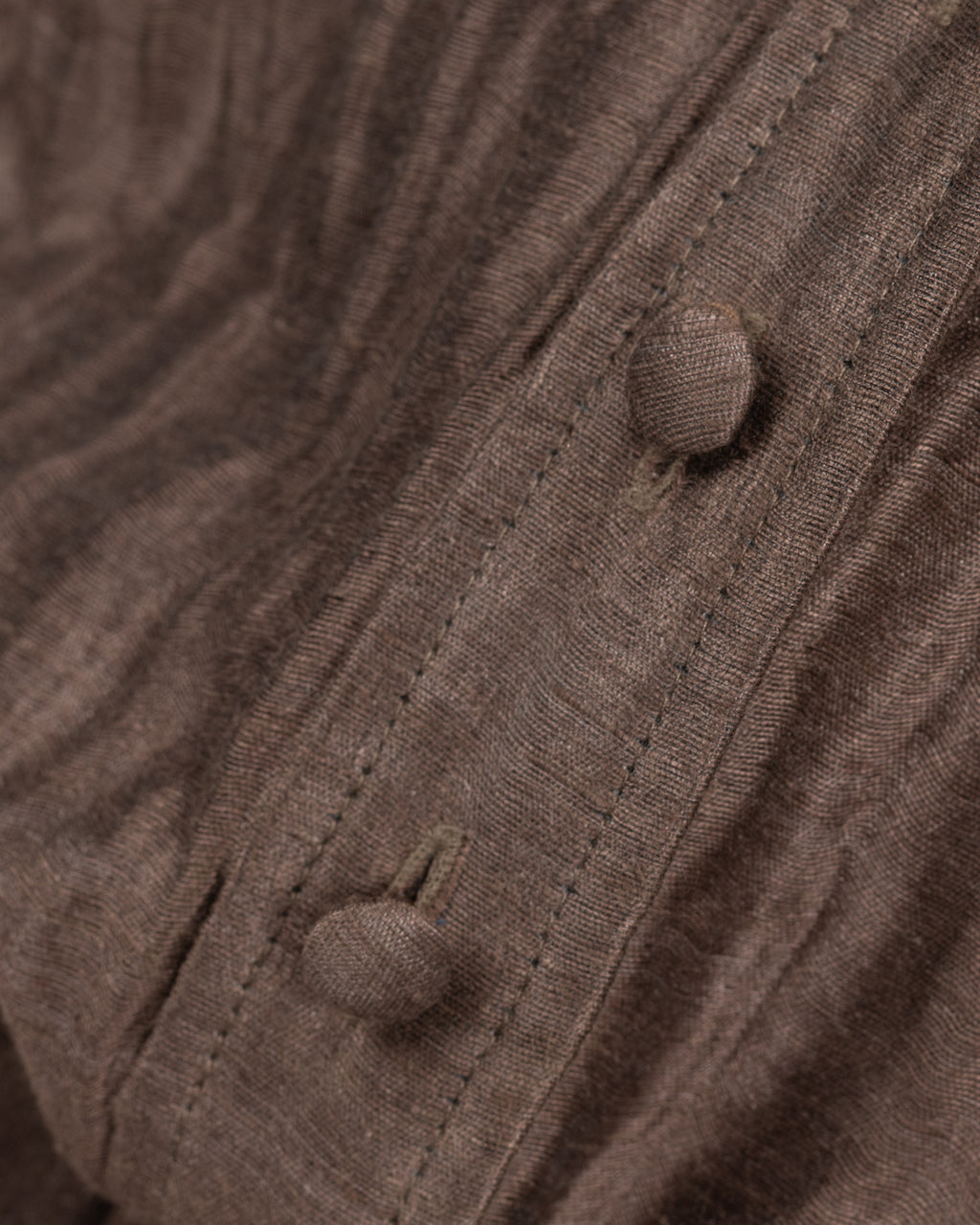 Crushed Organza Brown Mini Dress