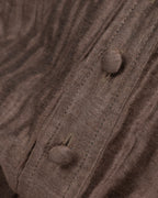 Crushed Organza Brown Mini Dress