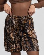 High-Waist Animal Print Shorts