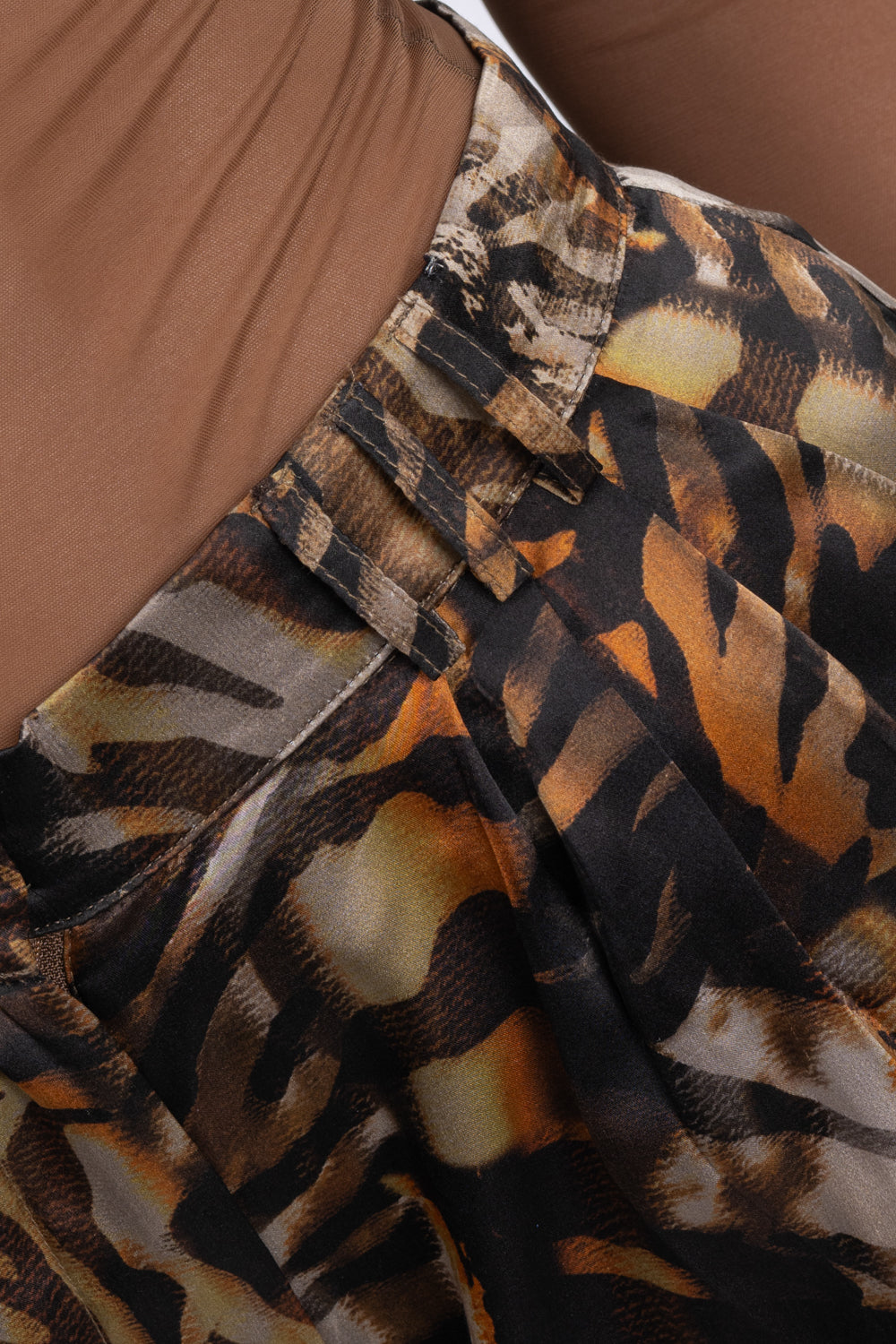 High-Waist Animal Print Shorts
