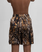 High-Waist Animal Print Shorts