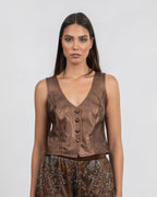Oxide Faux Leather Vest