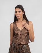 Oxide Faux Leather Vest