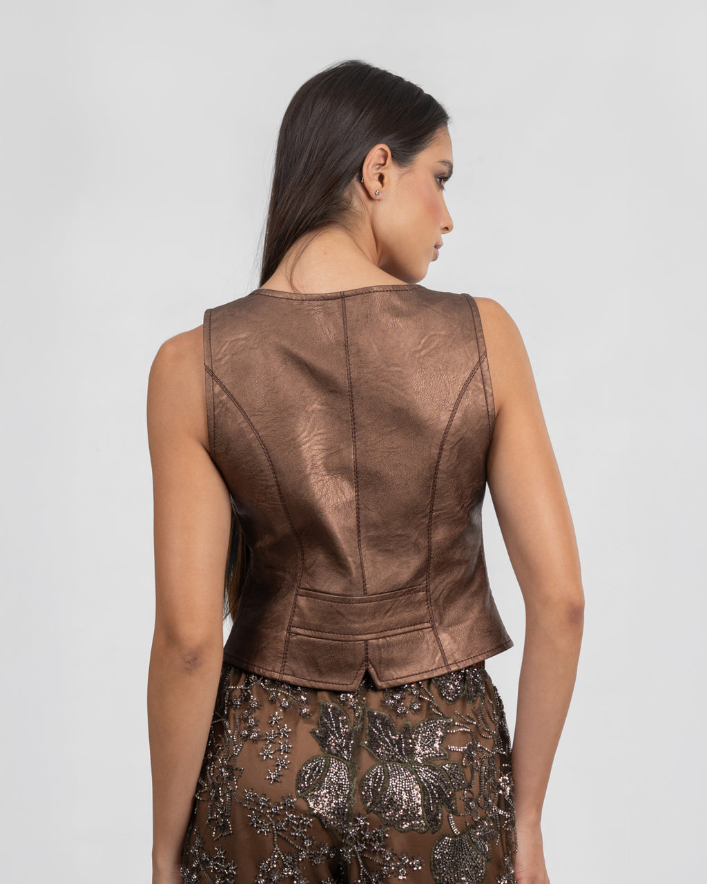 Oxide Faux Leather Vest