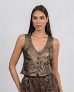 Oxide Faux Leather Vest