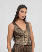 Oxide Faux Leather Vest