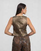 Oxide Faux Leather Vest