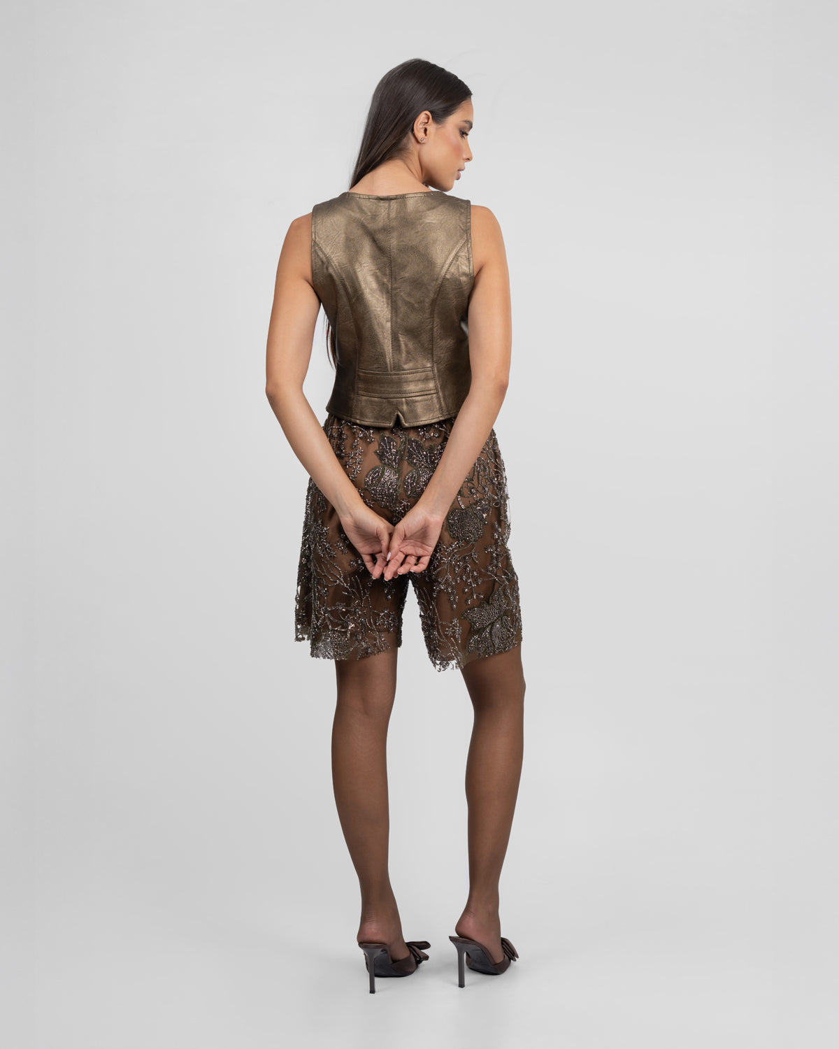 Oxide Faux Leather Vest