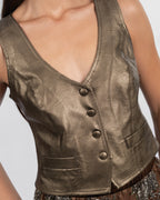 Oxide Faux Leather Vest