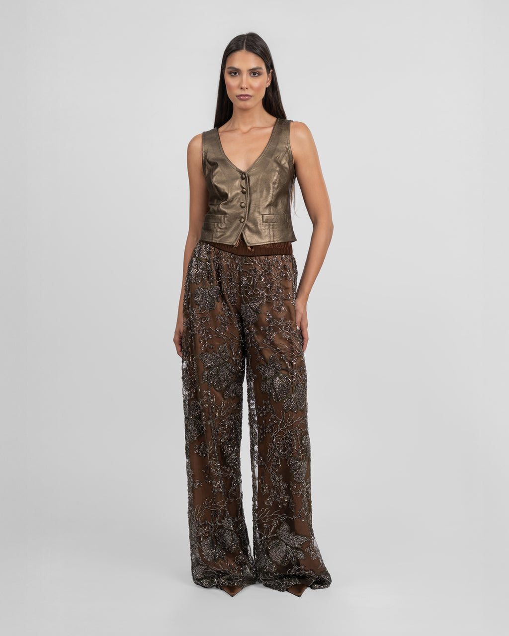 Oxide Faux Leather Vest