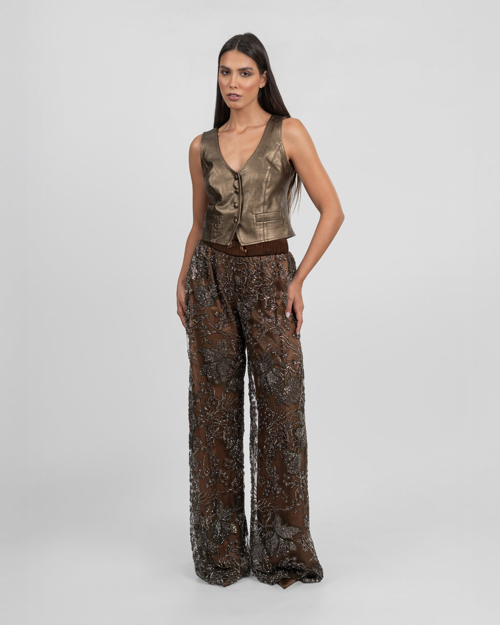 Oxide Faux Leather Vest