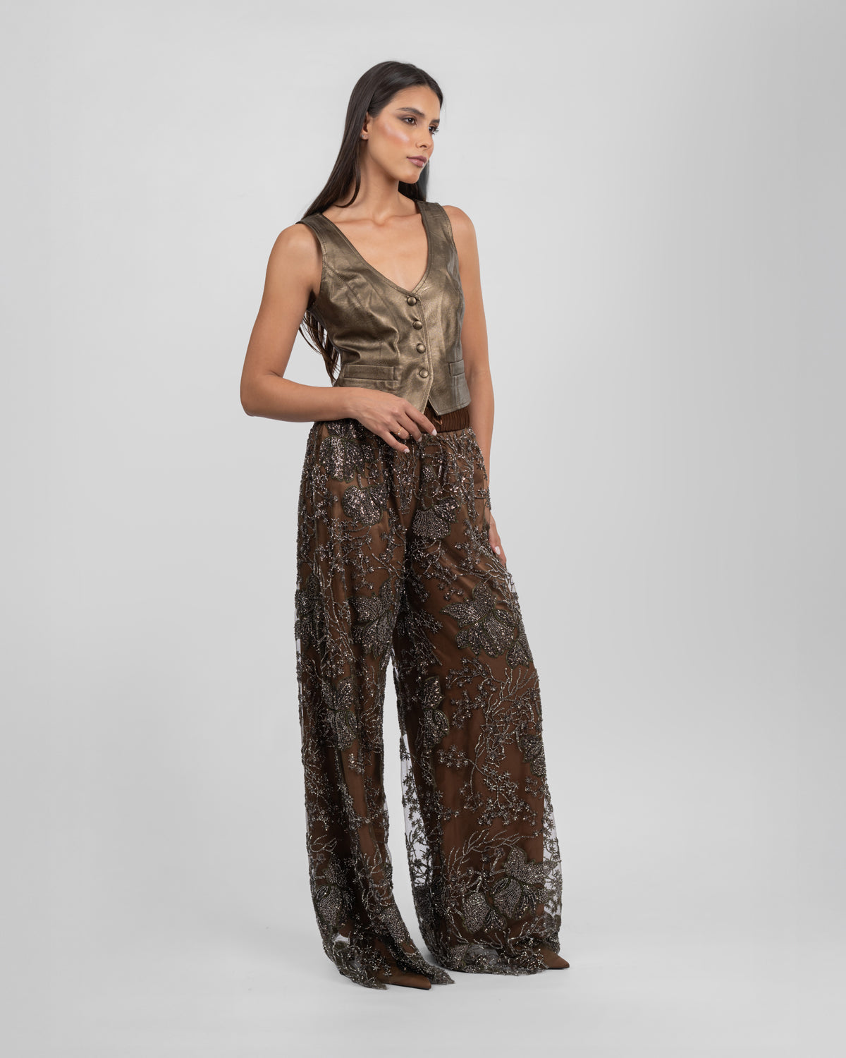 Oxide Faux Leather Vest