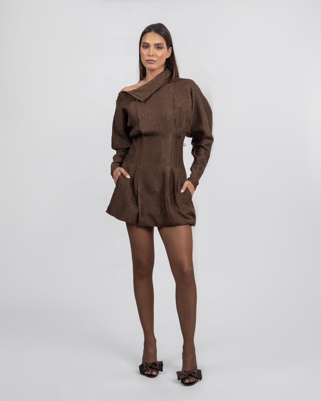 Micro Balloon Mini Dress