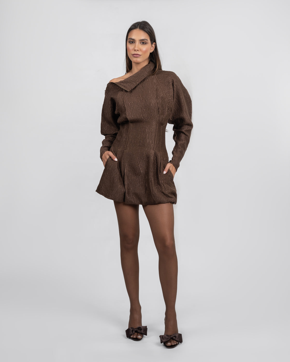 Micro Balloon Mini Dress