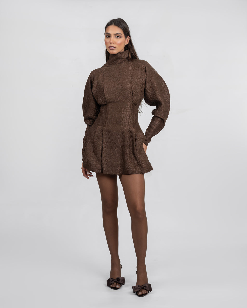 Micro Balloon Mini Dress