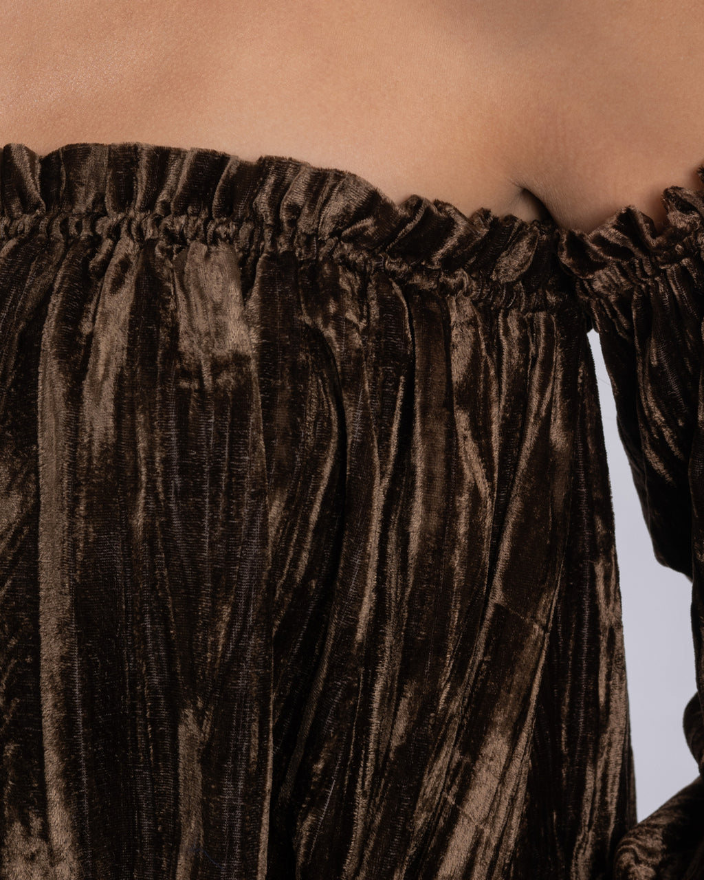 Off-Shoulder Velvet Mini Dress