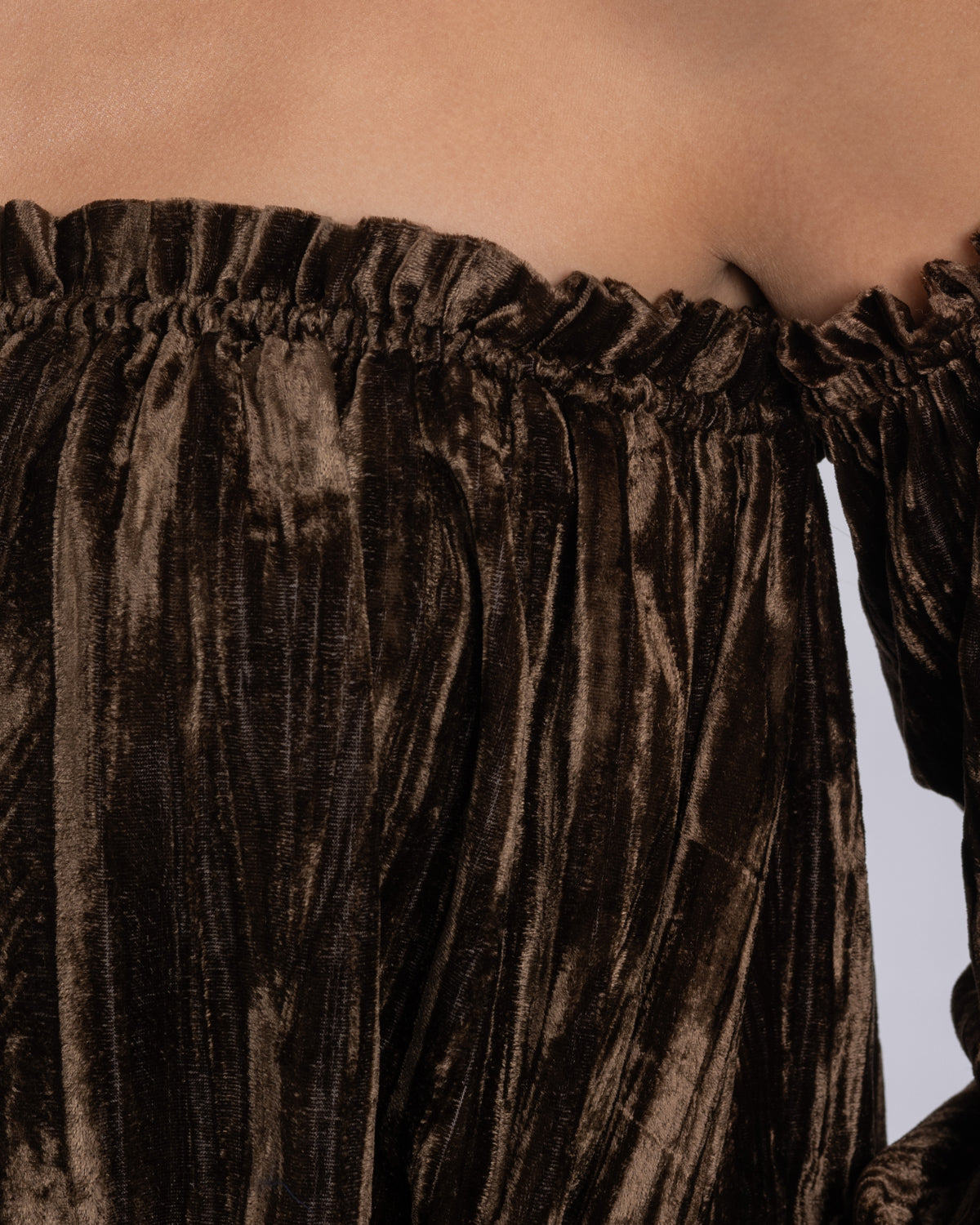 Off-Shoulder Velvet Mini Dress