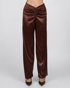 Brown Satin Trousers