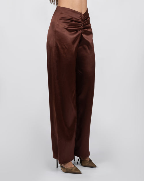 Brown Satin Trousers