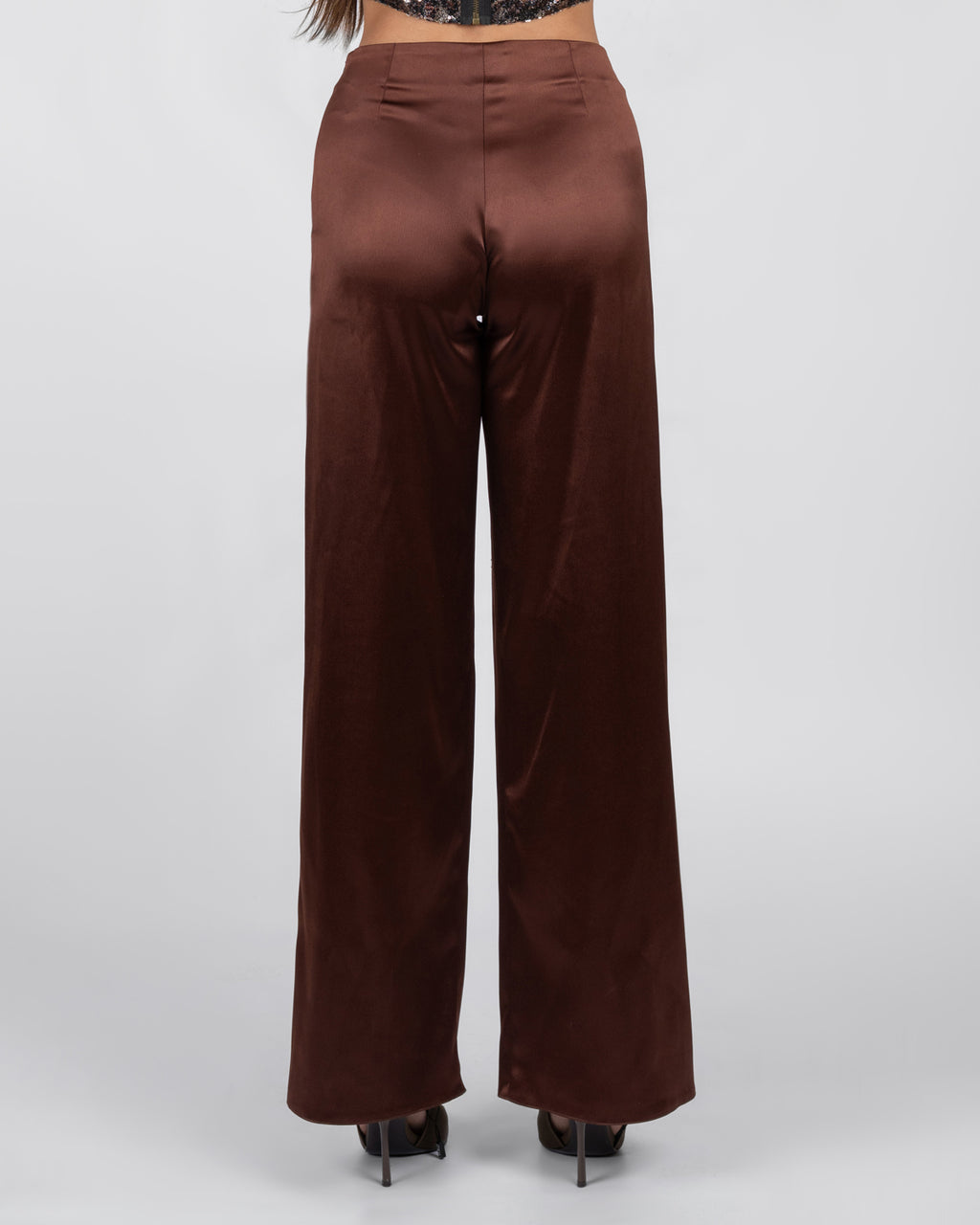 Brown Satin Trousers