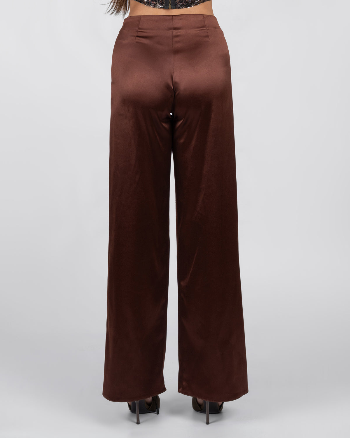 Brown Satin Trousers