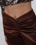 Brown Satin Trousers