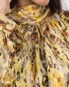 Animal-Print Oversized Blouse