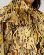 Animal-Print Oversized Blouse