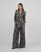 Set of Wrapped Oversized Blazer & Wide-Leg Trousers