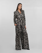 Set of Wrapped Oversized Blazer & Wide-Leg Trousers