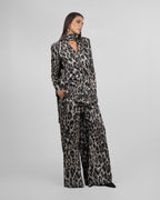 Set of Wrapped Oversized Blazer & Wide-Leg Trousers