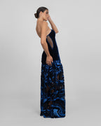 Velvet Statement Strapless Gown