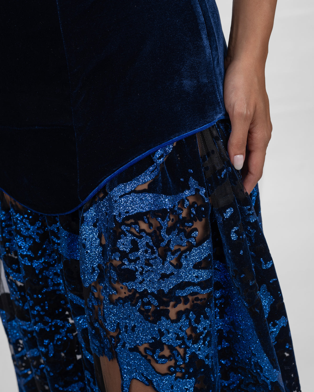 Velvet Statement Strapless Gown