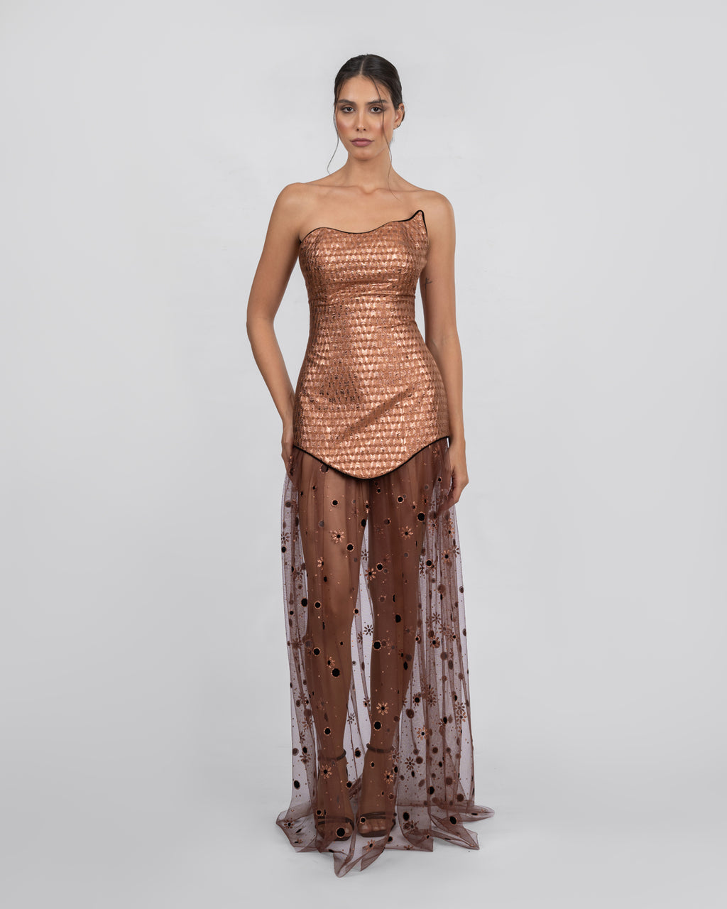 Refined Elegance Silk-Tulle Dress