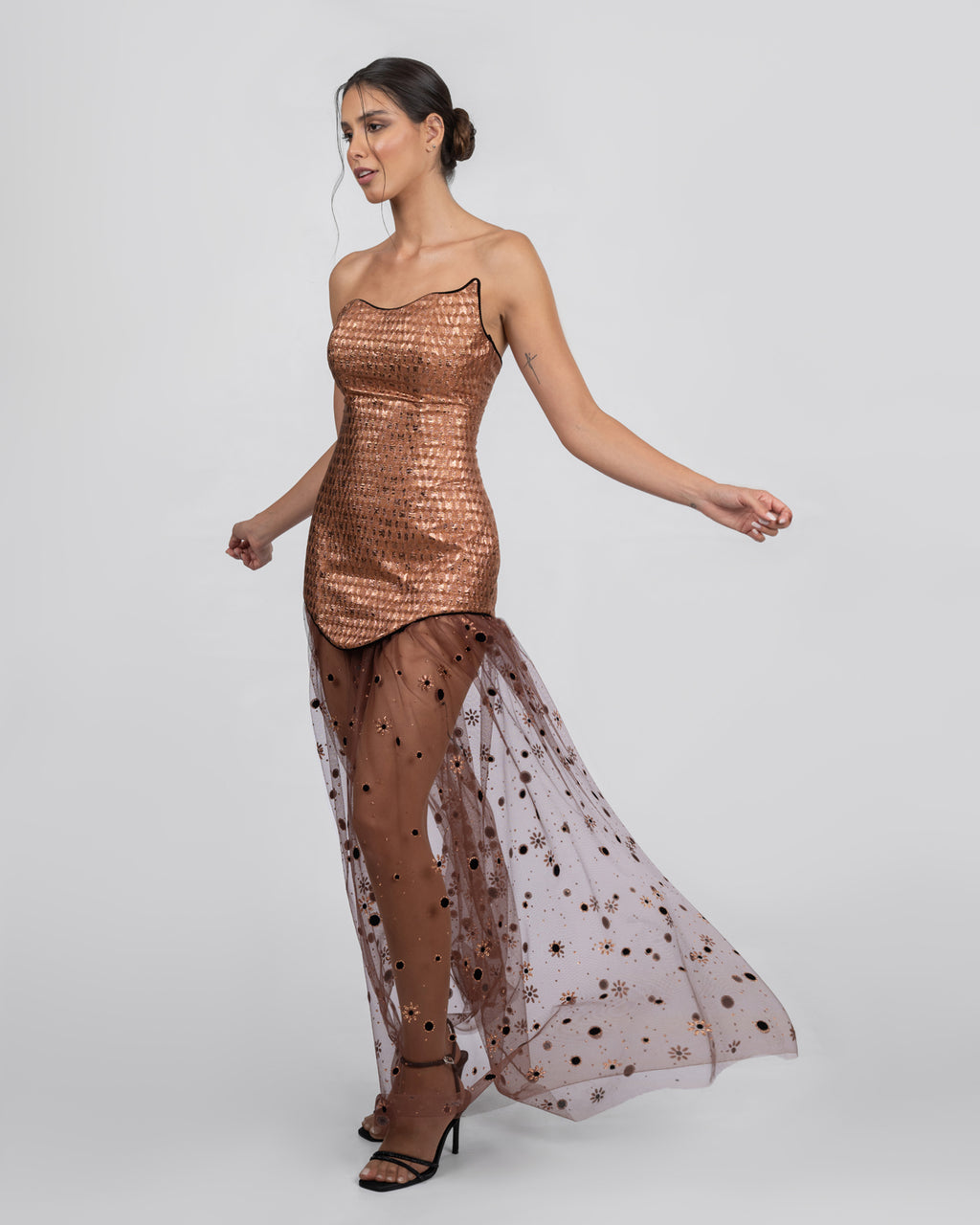Refined Elegance Silk-Tulle Dress