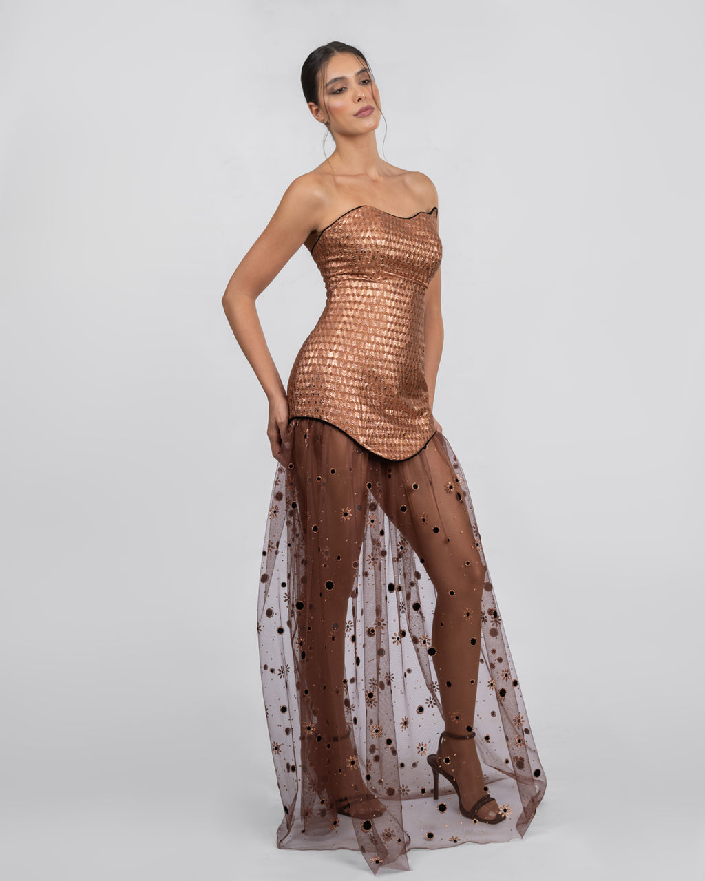 Refined Elegance Silk-Tulle Dress