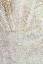 Shimmery French Lace Statement