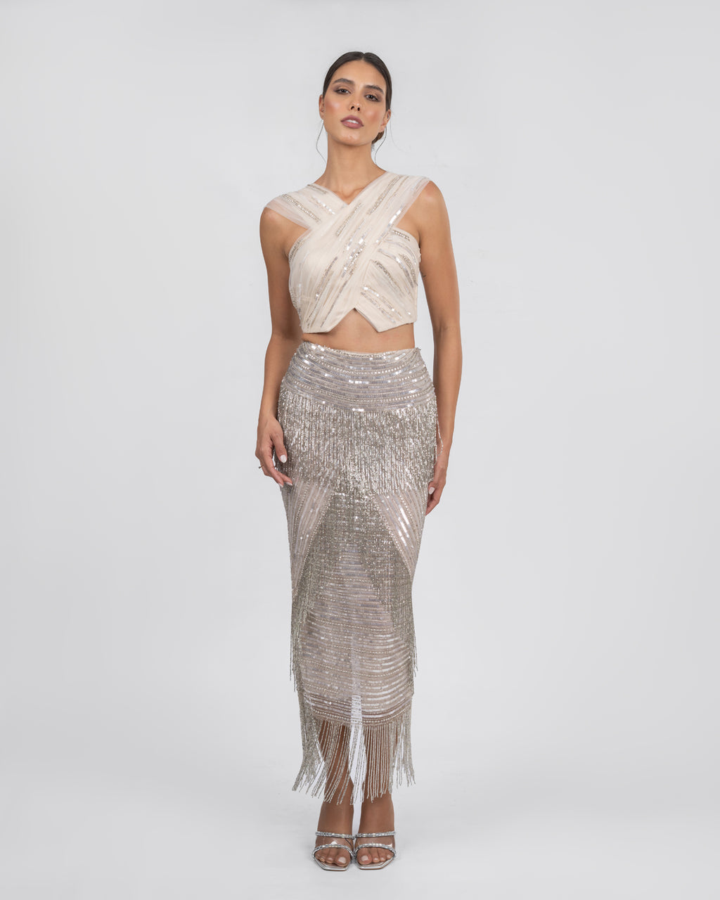Glamour Beaded Two-Piece Set