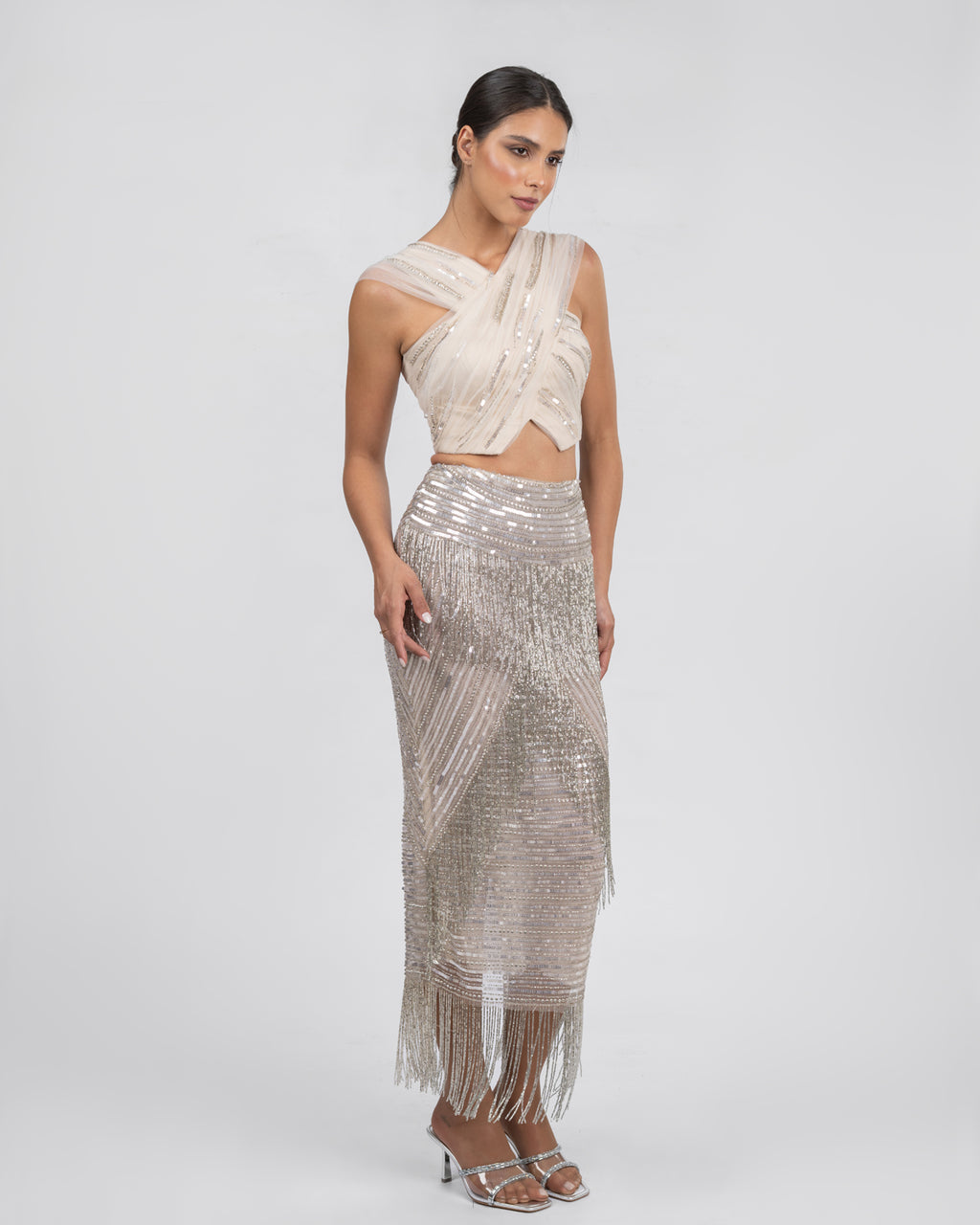 Glamour Beaded Two-Piece Set