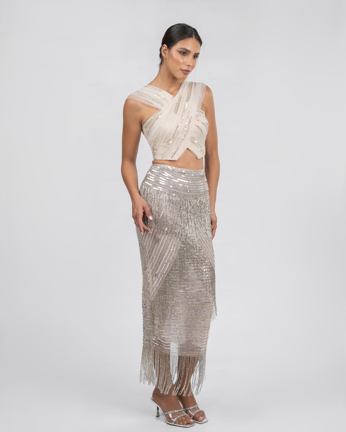 Glamour Beaded Two-Piece Set