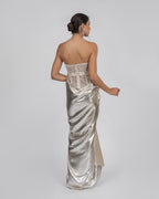Metallic Strapless dress