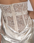 Metallic Strapless dress