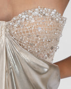 Radiant Pearl Corset Gown
